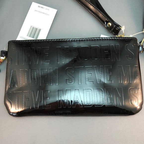 Steve Madden Charging Crossbody Bag BLACK PATENT - Picture 7 of 9
